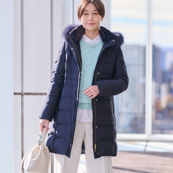 インディヴィ（INDIVI）/【名品／撥水／抗菌防臭】ロング リサイクルダウンコート