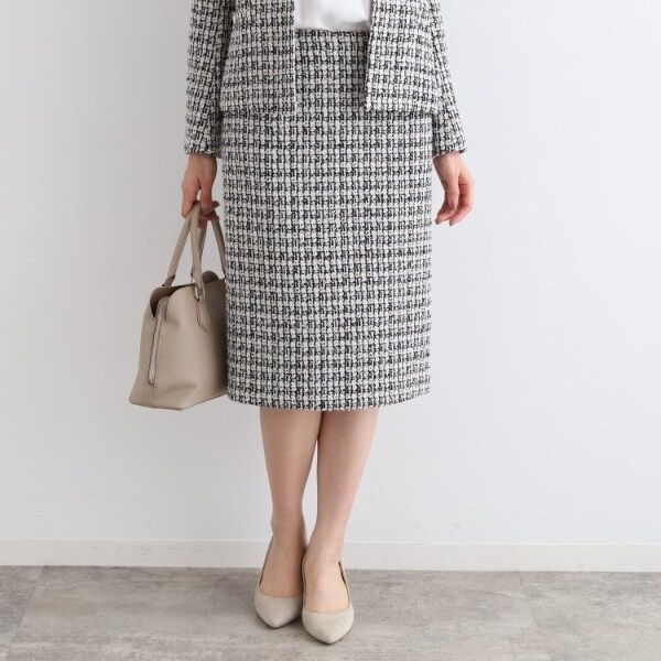 インディヴィ（INDIVI）/【日本製／SETUP可能】ファンシーツィードスカート