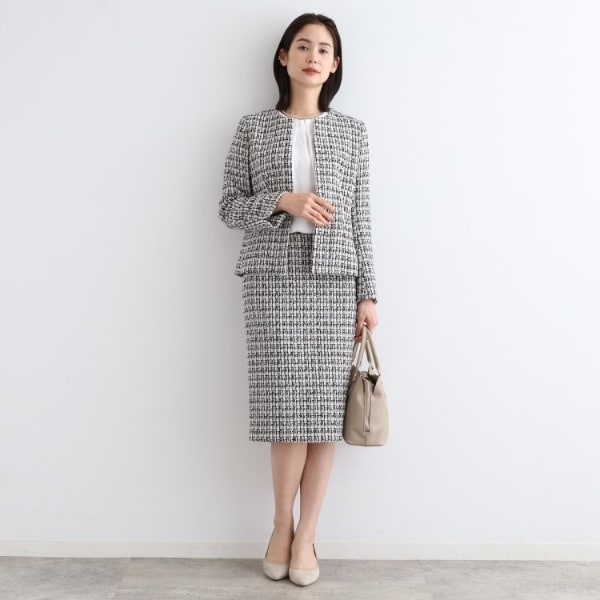 インディヴィ（INDIVI）/【日本製／SETUP可能】ファンシーツィードスカート