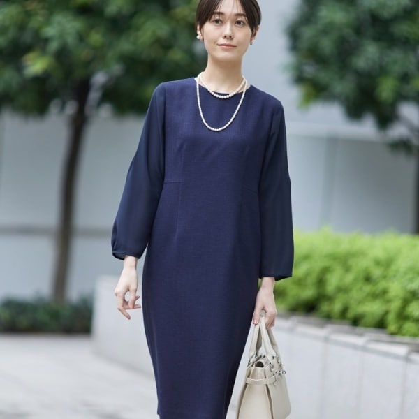 インディヴィ（INDIVI）/【洗える／スーツ】ストレートラインワンピースの通販は