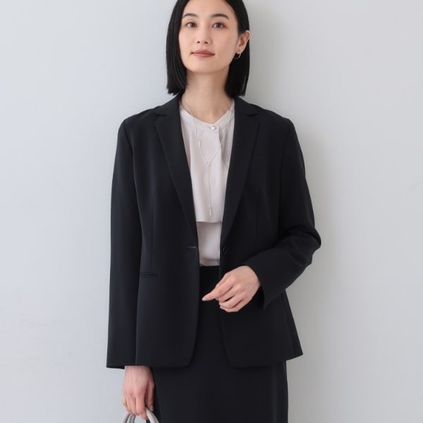 インディヴィ（INDIVI）/【洗える／UVケア／スーツ】ストレッチテーラードカラージャケット