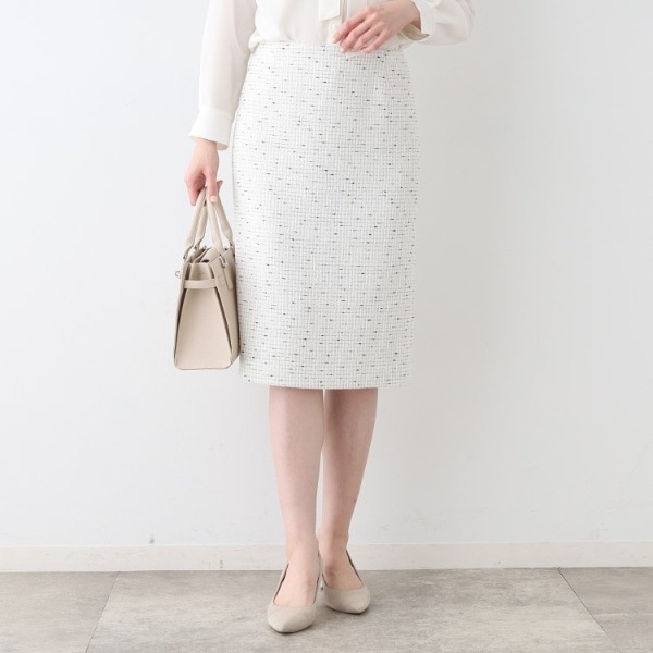 インディヴィ（INDIVI）/【日本製／オリジナル素材】ツィードスカート