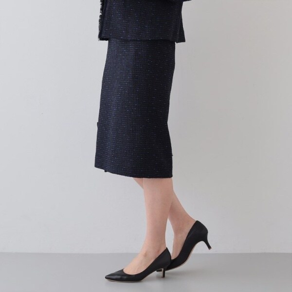 インディヴィ（INDIVI）/【日本製／オリジナル素材】ツィードスカート