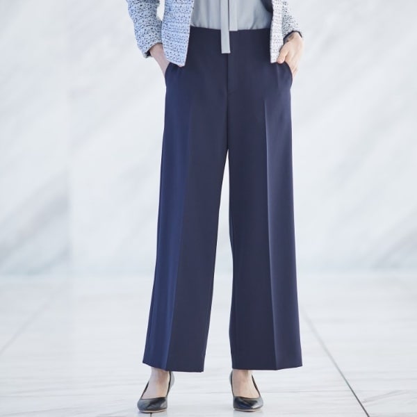 インディヴィ（INDIVI）/【復活！褒められパンツ】ストレッチ ワイドパンツの通販は