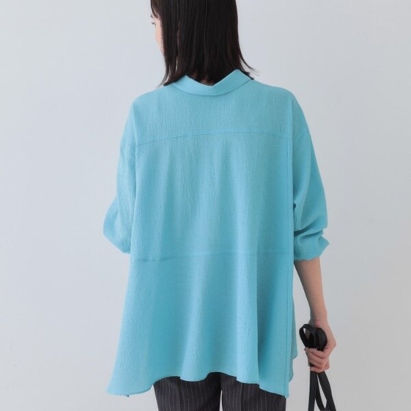INDIVI / インディヴィ 春SALE！【洗える／凹凸素材】ハンカチーフヘム エアリーブラウス 春SALE！【洗える／凹凸素材】ハンカチーフヘム エアリー