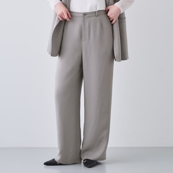 インディヴィ（INDIVI）/【日本製／トリアセテート】ストレートラインパンツ