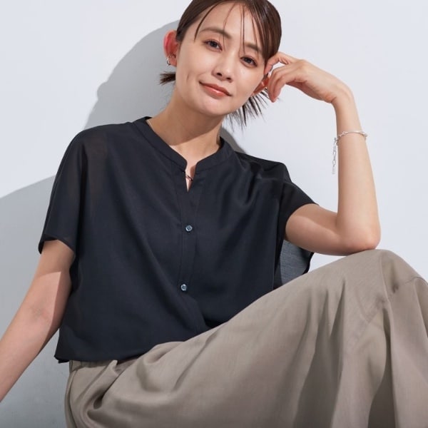 インディヴィ（INDIVI）/新色登場！【洗える／エアリー】ティアードブラウス