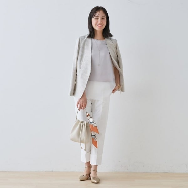 インディヴィ（INDIVI）/【洗える】裾シアー半袖トップス_11