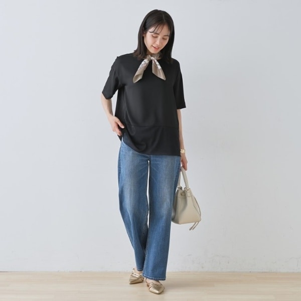 インディヴィ（INDIVI）/【洗える】裾シアー半袖トップス_15