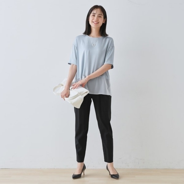 インディヴィ（INDIVI）/【洗える】裾シアー半袖トップス_18