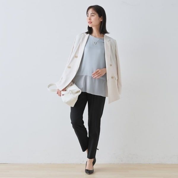 インディヴィ（INDIVI）/【洗える】裾シアー半袖トップス_19