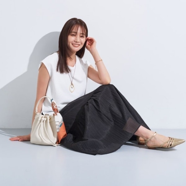 インディヴィ（INDIVI）/【2点セット／着回し◎】ノースリーブ＆ティアードスカート カセット服