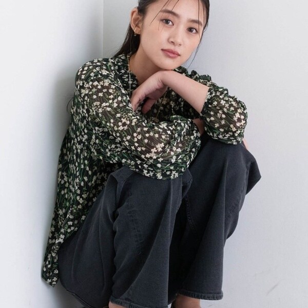 インディヴィ（INDIVI）/【秋映え柄セットアップ可能】フラワー