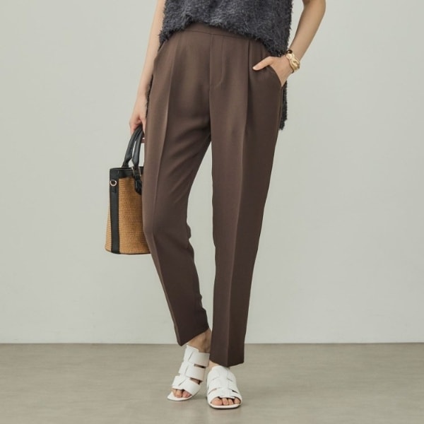 インディヴィ（INDIVI）/【洗える／UVケア】テーパードパンツ