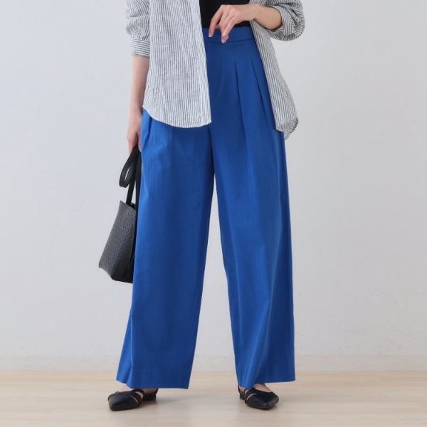 インディヴィ（INDIVI）/【SETUP可能涼しい】コットンワイドパンツ