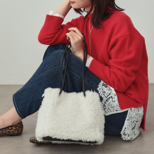 インディヴィ（INDIVI）/ボアミドルバッグ