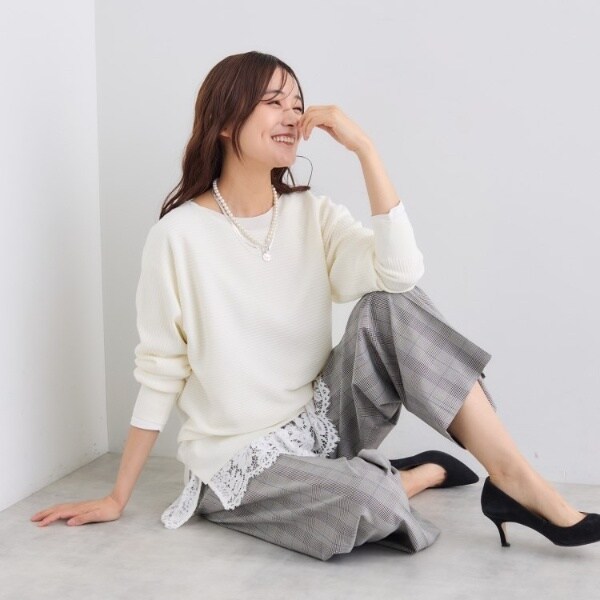 インディヴィ（INDIVI）/【洗える／体型カバー】美シルエットニット_11