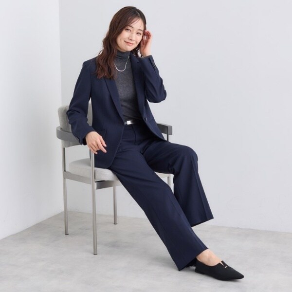 インディヴィ（INDIVI）/【日本製／通勤スーツ】プレシャスドビー テーパードパンツ_9