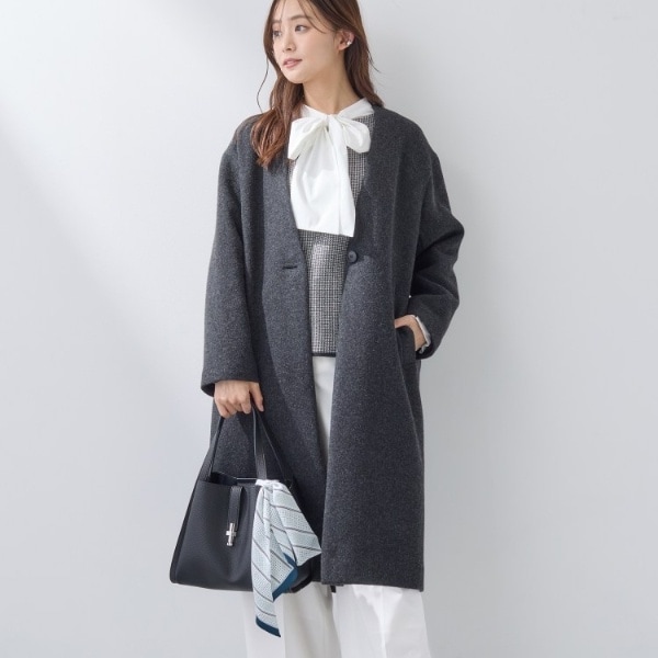 インディヴィ（INDIVI）/【軽量／ウール混】ライトフォルム ロングコート