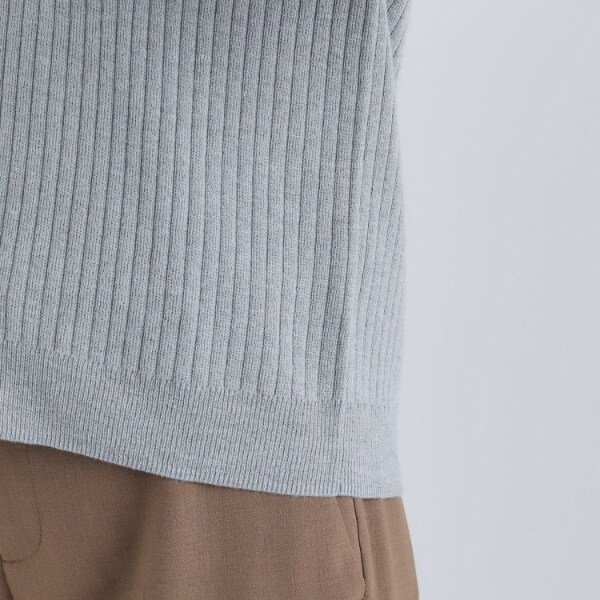 インディヴィ（INDIVI）/【トレンド】衿付きワイドリブニットの通販は