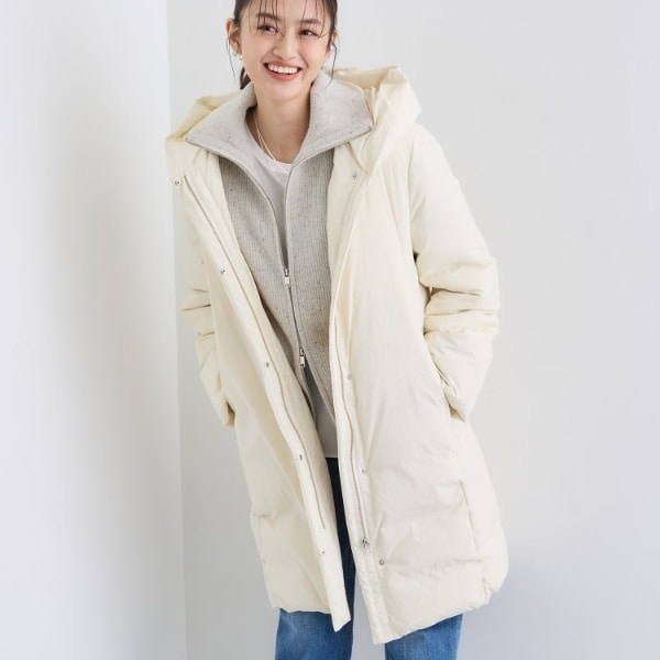 インディヴィ（INDIVI）/【撥水／洗える】ステッチレス ロングダウンコート