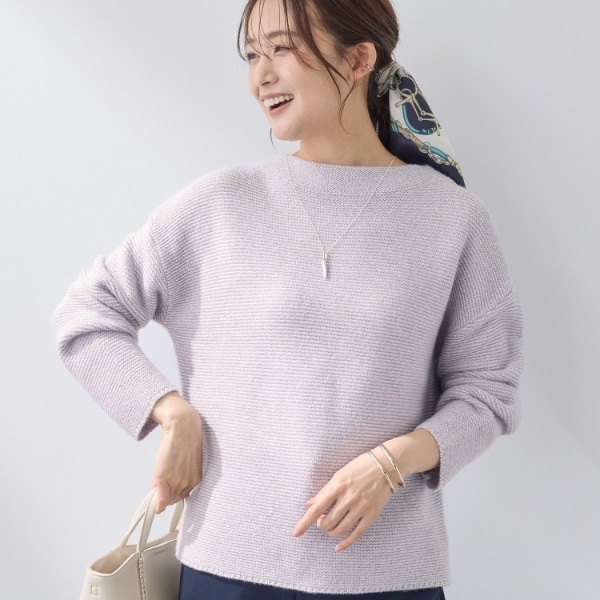 インディヴィ（INDIVI）/【洗える／大人ラメ】カラーMIXボトルネックニット