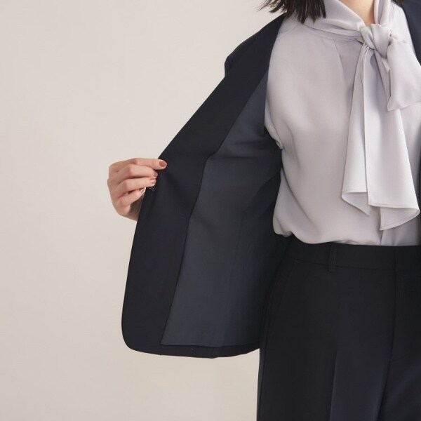 インディヴィ（INDIVI）/【通勤スーツ／洗える】ストレッチカラーレスジャケット_19