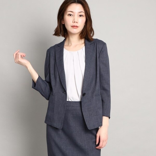 クード シャンス/【洗える日本製通勤スーツセットアップ対応】リネン