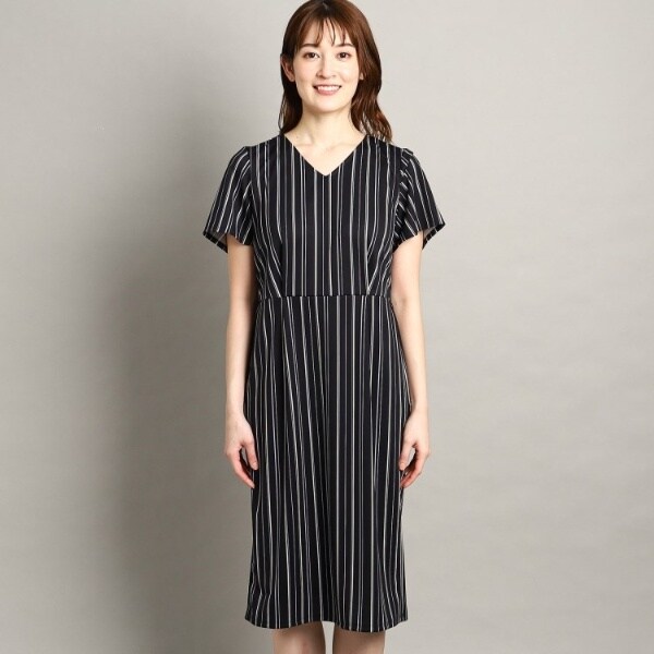 クード シャンス（COUP DE CHANCE）/【ラクに着られる日本製洗える】ランダム調ストライプ柄ワンピース クード シャンス（COUP DE CHANCE）/【ラクに着られる日本製洗える