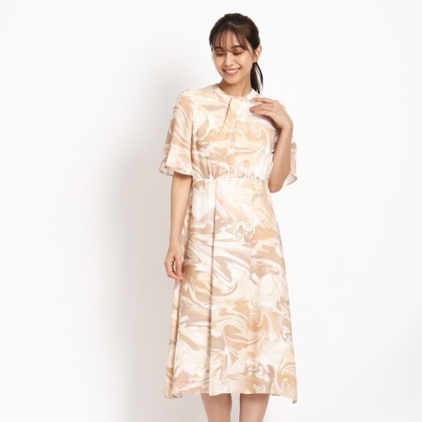 クード シャンス（COUP DE CHANCE）/【洗える】流線柄ワンピース