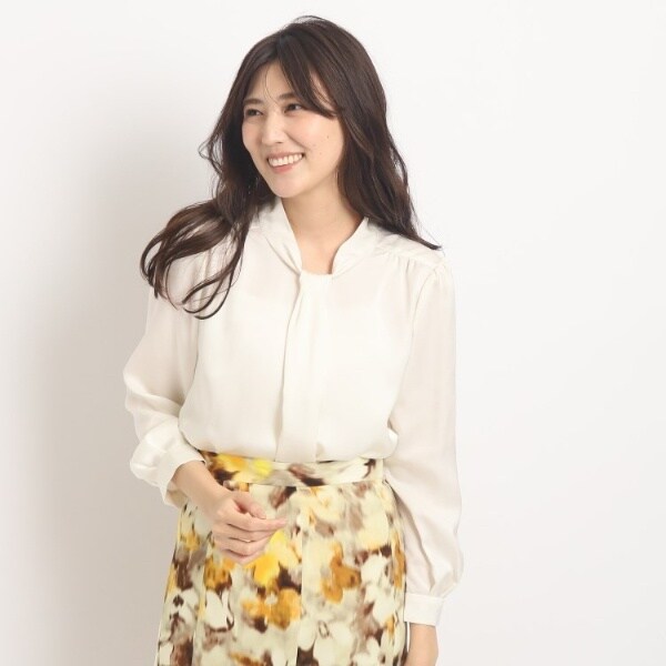 クード シャンス（COUP DE CHANCE）/【洗える／一枚着／ジャケットイン】上品でフェミニンなボウタイ風ブラウス 7,852円