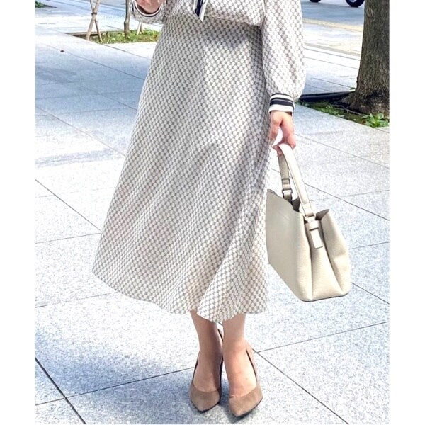 クード シャンス（COUP DE CHANCE）/【洗える／日本製／ゴム入り】柄フレアスカート