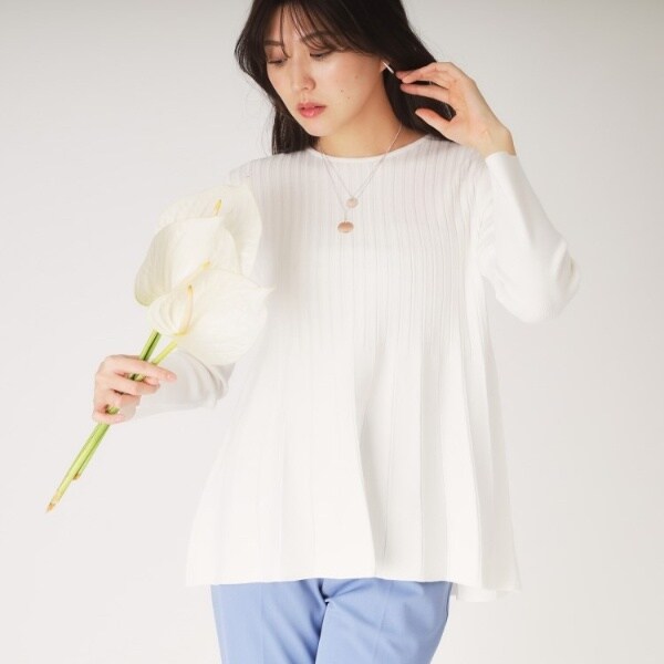 クード シャンス（COUP DE CHANCE）/【洗える／ヒップ丈】パンツスタイルにおすすめ！Aラインニットプルオーバーの通販は 7,977円