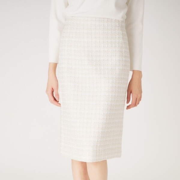 クード シャンス（COUP DE CHANCE）/【日本製】ファンシーツィードのセミAラインスカート