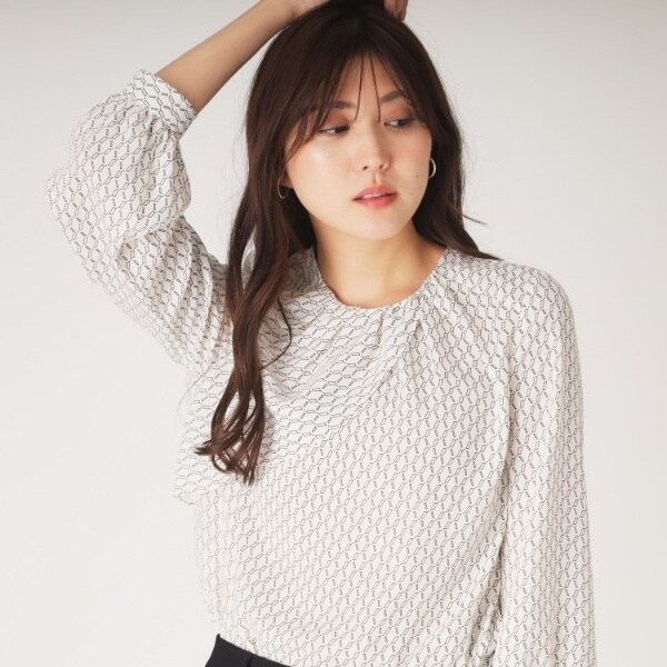 COUP DE CHANCE / クードシャンス 【洗える／日本製】プリントブラウス