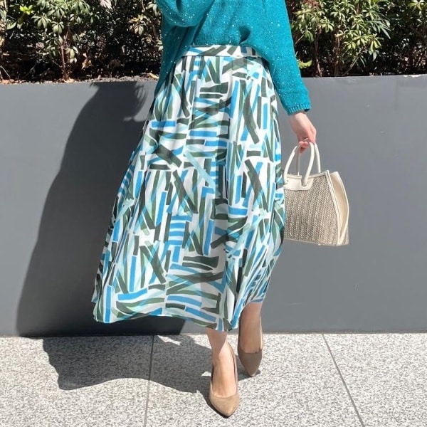 クード シャンス（COUP DE CHANCE）/【洗える／ウエストゴム】柄スカート