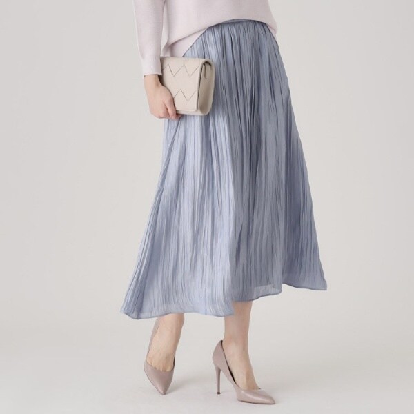 【NEW】クード シャンス（COUP DE CHANCE）/【洗える／日本製／ウエストゴム／シャイニー素材】着回し◎華やぐランダムプリーツスカートの通販は 20,900円