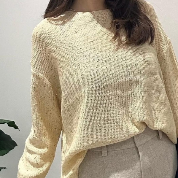 クード シャンス（COUP DE CHANCE）/【洗える】スパンコールニット