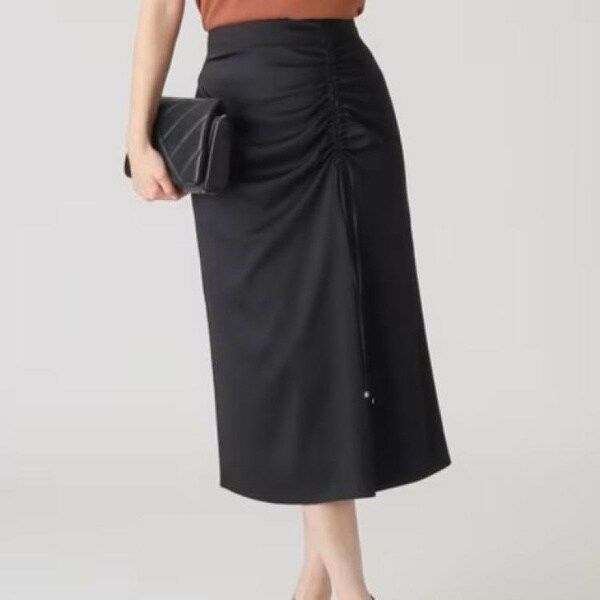 クード シャンス（COUP DE CHANCE）/【洗える／日本製】ドロストデザイン ナロータイトスカート