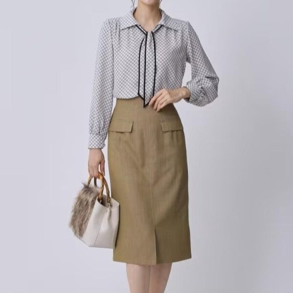 クード シャンス（COUP DE CHANCE）/【手洗い可／日本製】デニム風ナロータイトスカート