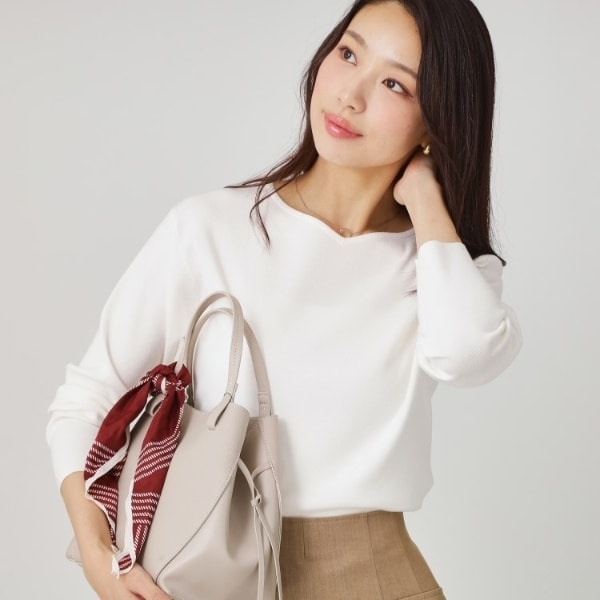 クード シャンス（COUP DE CHANCE）/【手洗い可】ハートネックのニットトップス