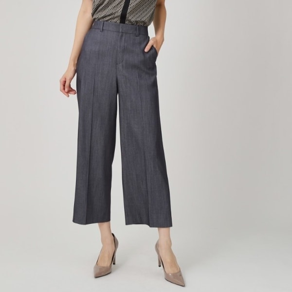 クード シャンス（COUP DE CHANCE）/【手洗い可／日本製／裏地なし】きれいめデニム風パンツ