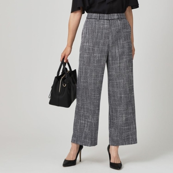 クード シャンス（COUP DE CHANCE）/【手洗い可／日本製／セットアップ可】ツィード見えワイドパンツ