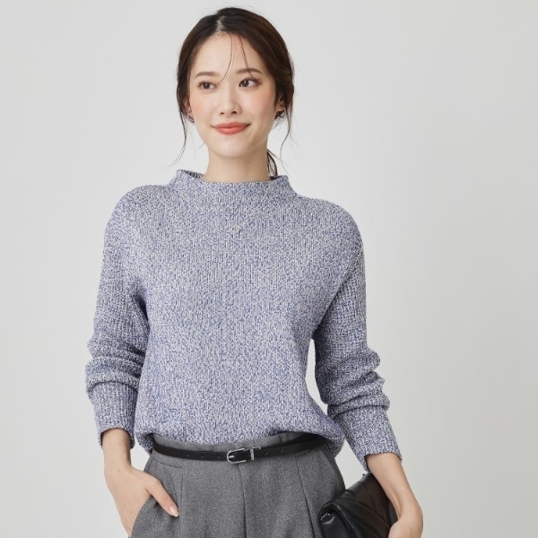 クード シャンス（COUP DE CHANCE）/【手洗い可／日本製／短め丈】編地変化のニットトップス