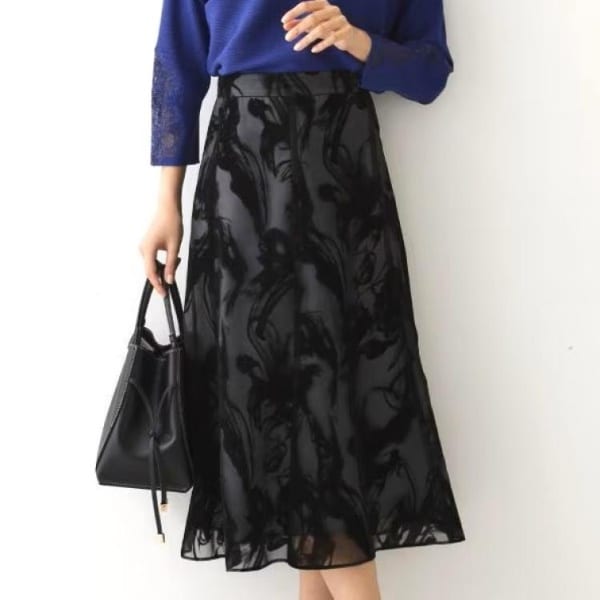 クード シャンス（COUP DE CHANCE）/【手洗い可／日本製】フロッキープリントのスカート