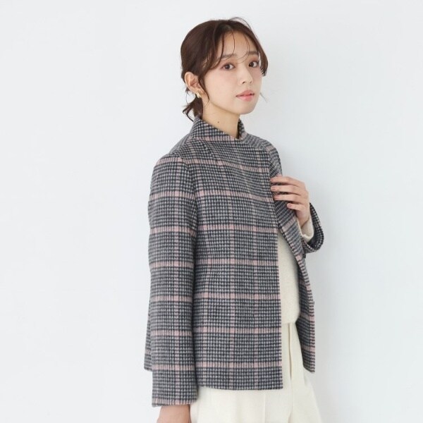 クード シャンス（COUP DE CHANCE）/【日本製】スタンドカラーのショート丈コート_4