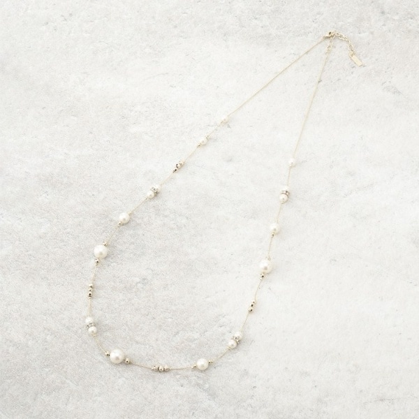 クード シャンス（COUP DE CHANCE）/ロングパール調ネックレス／国産人工真珠／チェコ装飾／セレモニー