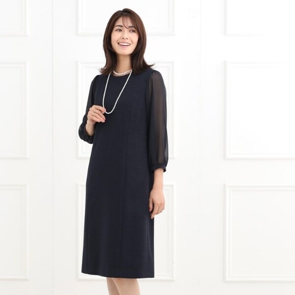 中古 バーバリー ワンピース レディース 七分袖 コットン ベージュ系