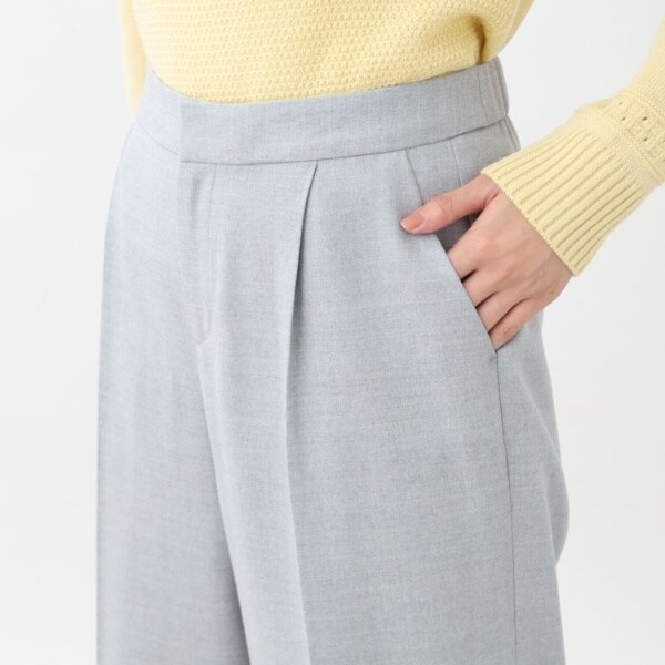 リフレクト（Reflect）/【すっきりシルエット】ウール混ワイドパンツの通販は