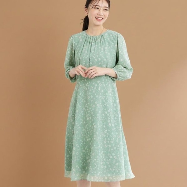 リフレクト（Reflect）/【マシンウォッシュ可】フラワープリントワンピース